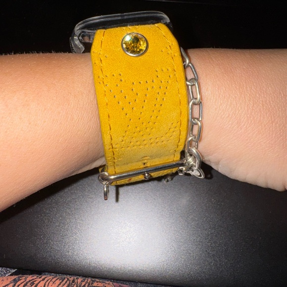 Louis Vuitton Yellow Mahina Apple Watch band - Picture 1 of 4